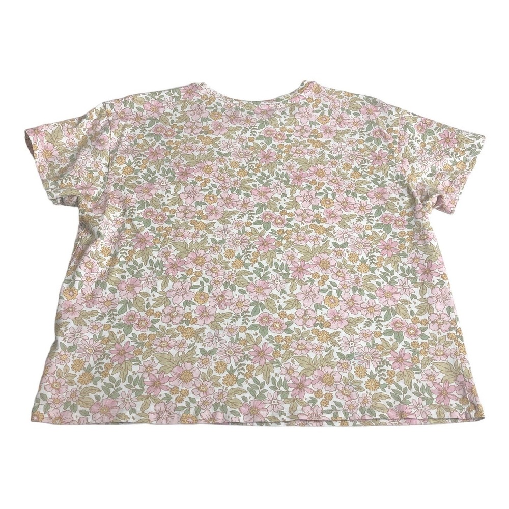 C&C California Top Womens M Floral Spread Love Graphic Preppy Boho Cottagecore - Picture 3 of 11